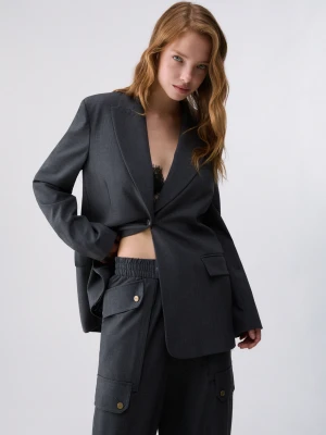 Liu Jo Flannel Blazer Dark Green