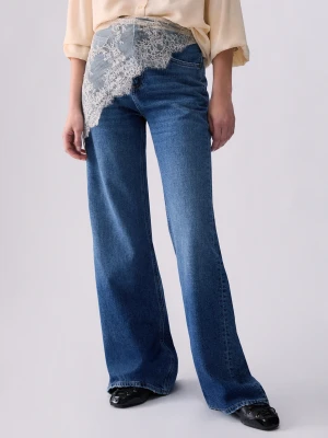 Liu Jo Flare Jeans With Bandana Blue Denim