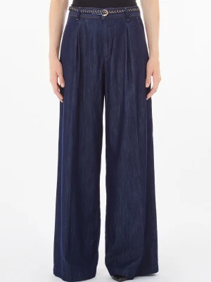 Liu Jo Flared Denim Jeans Dark Blue Denim