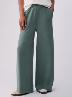 Liu Jo Flared Scuba Trousers Khaki Green