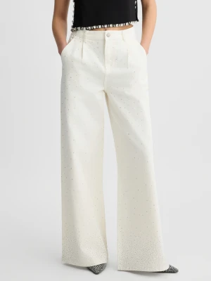 Liu Jo Flared Trousers With Rhinestones LIUJO