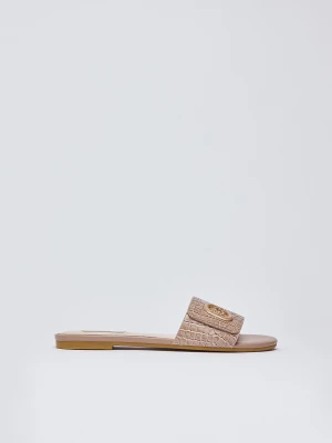 Liu Jo Flat Crocodile-print Sandals