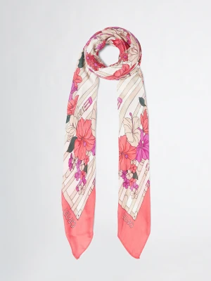 Liu Jo Floral Scarf Coral