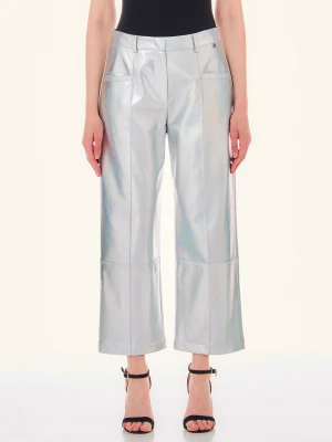 Liu Jo Foiled Coated Fabric Trousers LIUJO