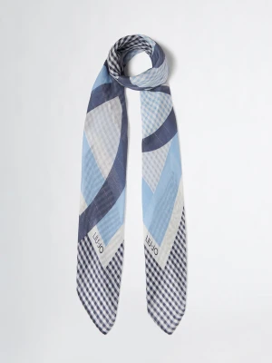 Liu Jo Foulard With Chequered Print And Logo