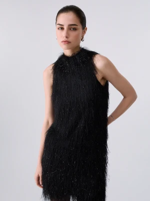 Liu Jo Fringed Top czarny