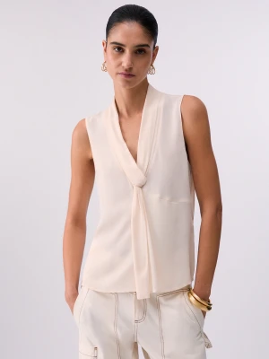 Liu Jo Georgette Top Vanilla