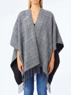 Liu Jo Poncho In Prince Of Wales Check czarny