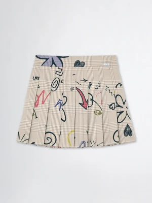 Liu Jo Glen Plaid Skirt With Print LIUJO