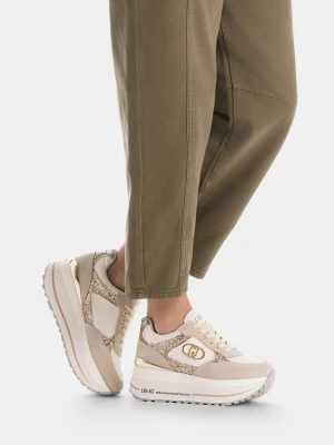 Liu Jo Glitter And Nylon Super-platform Sneakers LIUJO