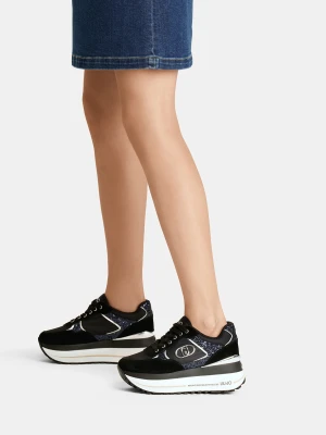 Liu Jo Glitter And Nylon Super-platform Sneakers LIUJO