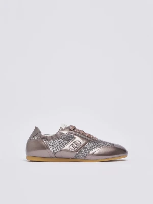 Liu Jo Glossy Light Sneakers With Rhinestones LIUJO