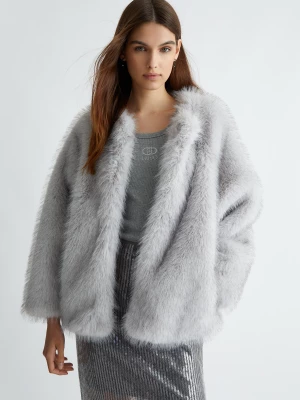 Liu Jo Grey Faux Fur Jacket LIUJO