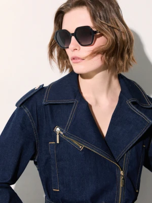 Liu Jo Hexagonal Sunglasses czarny