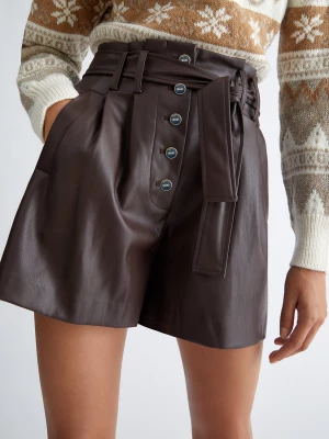 Liu Jo High-rise Shorts In Coated Fabric LIUJO