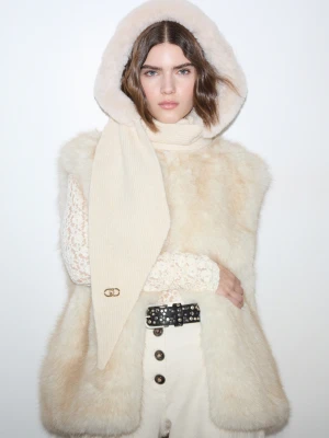 Liu Jo Hooded Scarf Butter