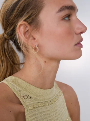 Liu Jo Hoop Earrings With Sparkle Gold Colour