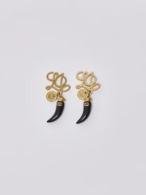 Liu Jo Horn Pendant Earrings czarny