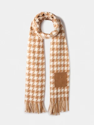 Liu Jo Houndstooth Stole Camel