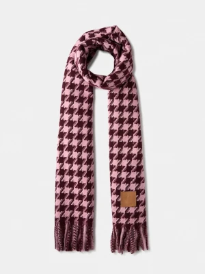 Liu Jo Houndstooth Stole czerwony
