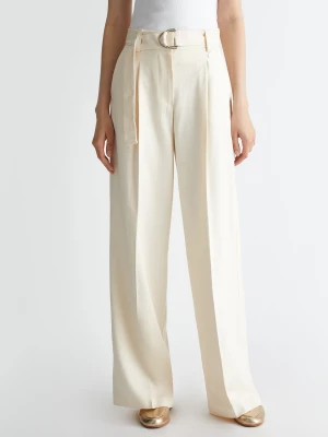 Liu Jo Ivory Coloured Palazzo Trousers LIUJO