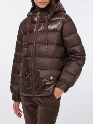 Liu Jo Jacket In Nylon Quilted Chocolate