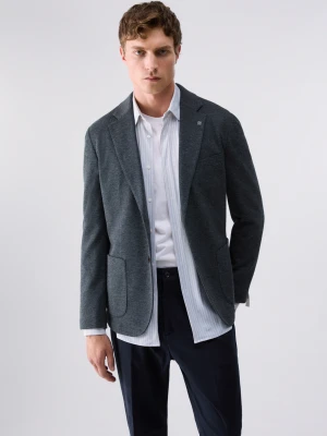 Liu Jo Jacket In Piqué Jersey Dark Grey