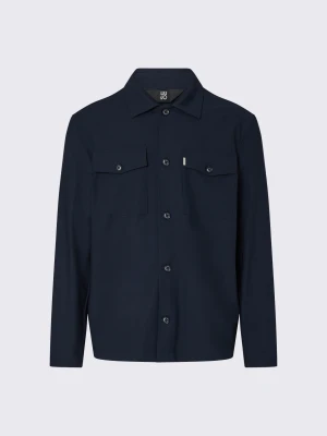 Liu Jo Jacket Overshirt In A Wool Blend Dark Blue