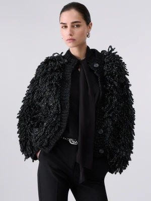 Liu Jo Jacket Soft In Knit czarny