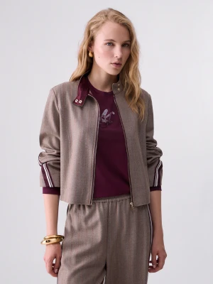 Liu Jo Jacket With Bicolor Tape beżowy