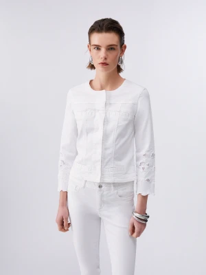 Liu Jo Jacket With Broderie Anglaise biały