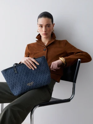 Liu Jo Jacquard Denim Tote Bag