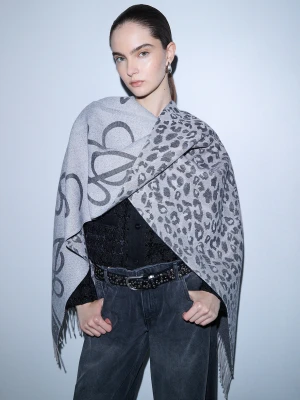 Liu Jo Jacquard Stole With Logo czarny