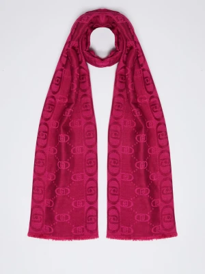 Liu Jo Jacquard Stole With Logo czerwony