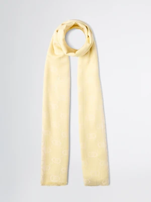 Liu Jo Jacquard Stole With Logo żółty