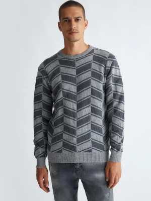 Liu Jo Jacquard Sweater In Wool Blend LIUJO