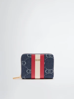 Liu Jo Jacquard Zip-around Wallet Blue Denim
