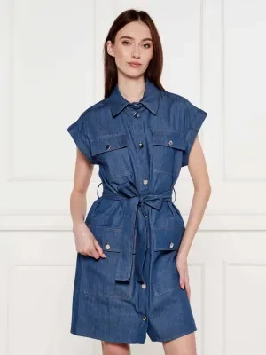Liu Jo Jeansowa sukienka z paskiem