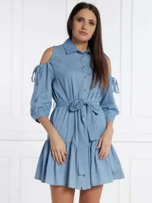 Liu Jo Jeansowa sukienka z paskiem