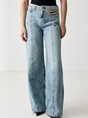 Liu Jo jeansy bootcut damskie Selected by Gigi Hadid niebieski
