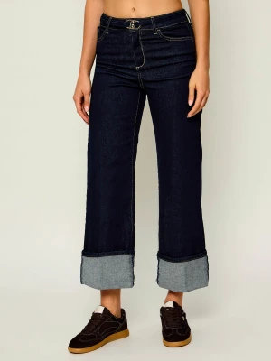 Liu Jo Jeansy Good Cropped | Relaxed fit granatowy