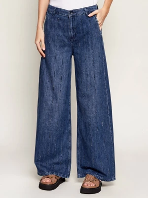 Liu Jo Jeansy STRASS RE | Loose fit | z dodatkiem lnu