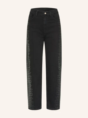 Liu Jo Jeansy Typu Barrel Z Kamyczkami Ozdobnymi schwarz 22222 BLACK