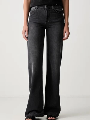 Liu Jo jeansy wide leg damskie szary