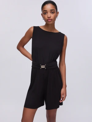 Liu Jo Jersey Playsuit czarny