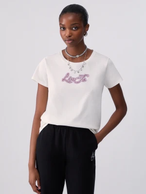 Liu Jo Jersey T-shirt With Logo White Wool