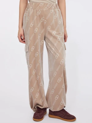 Liu Jo Jogger Trousers In Chenille With Logo czerwony