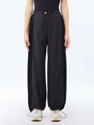 Liu Jo Jogging Trousers In Nylon And Satin czarny
