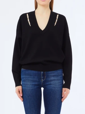 Liu Jo Jumper With Gemstones czarny
