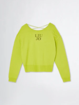Liu Jo Jumper With Logo żółty